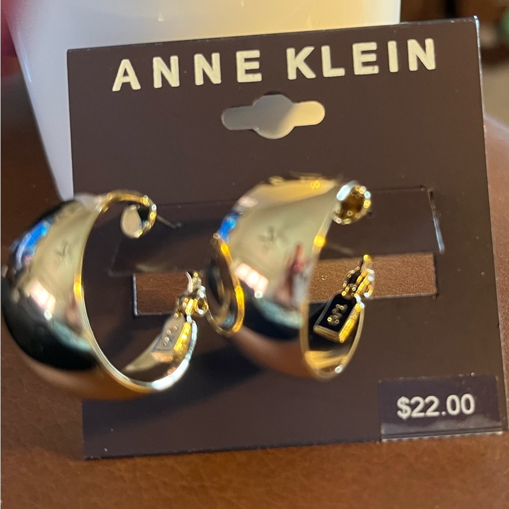 Anne Klein Gold Tone Hoop Earrings